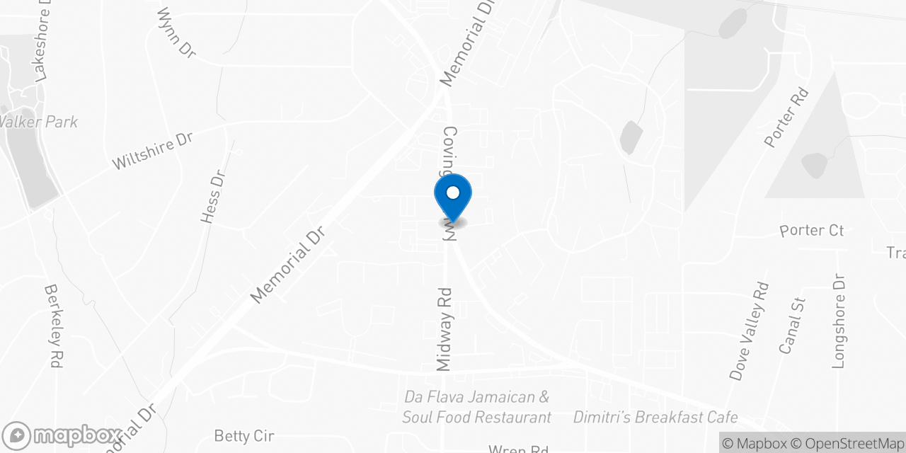 Map showing the location of the Social Security office in Decatur, GA