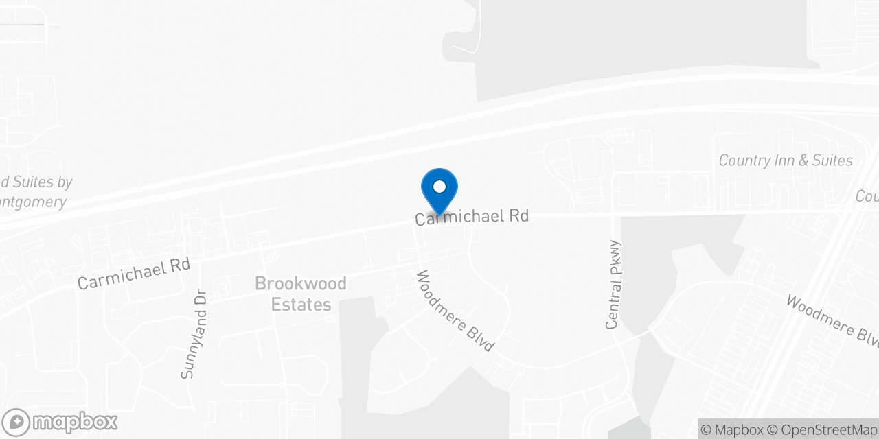 Map showing the location of the Social Security office in Montgomery, AL
