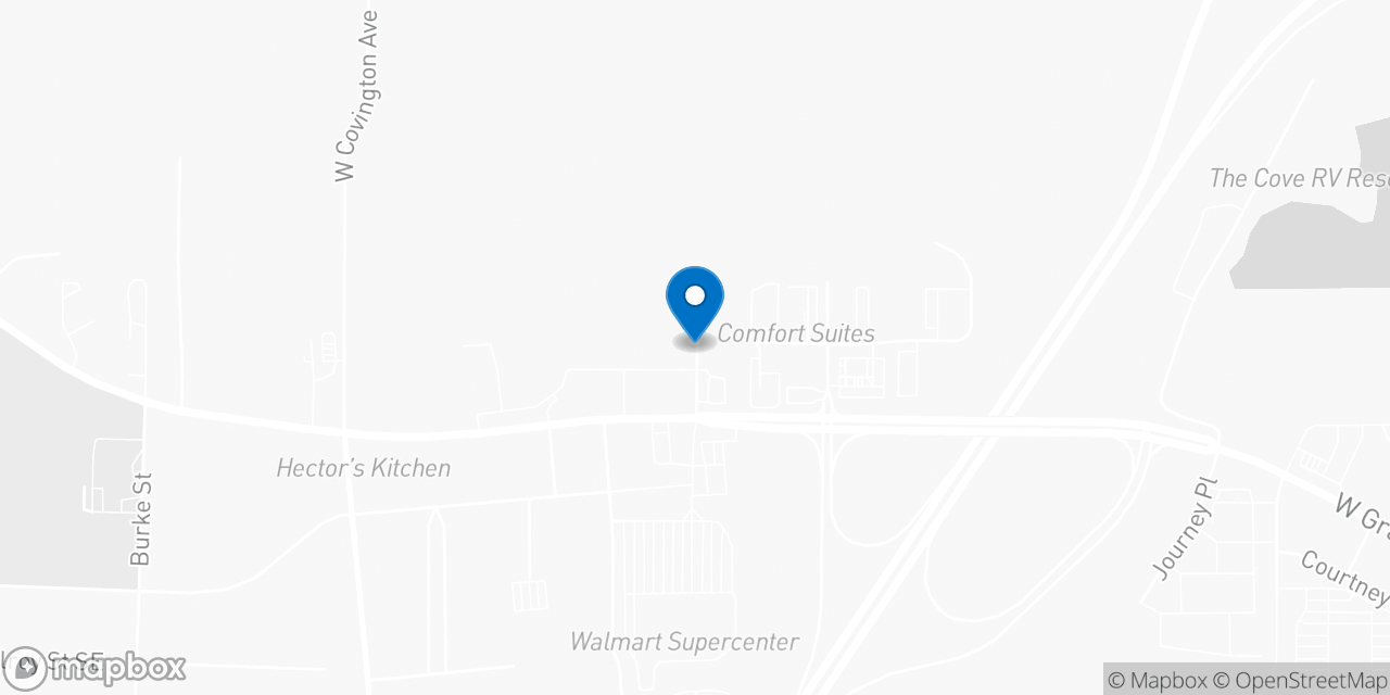 Map showing the location of the Social Security office in Gadsden, AL