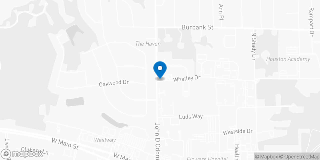 Map showing the location of the Social Security office in Dothan, AL