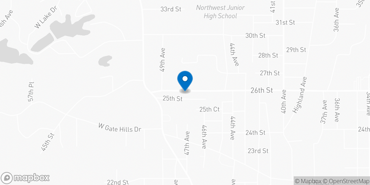 Map showing the location of the Social Security office in Meridian, MS