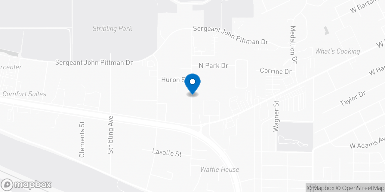 Map showing the location of the Social Security office in Greenwood, MS
