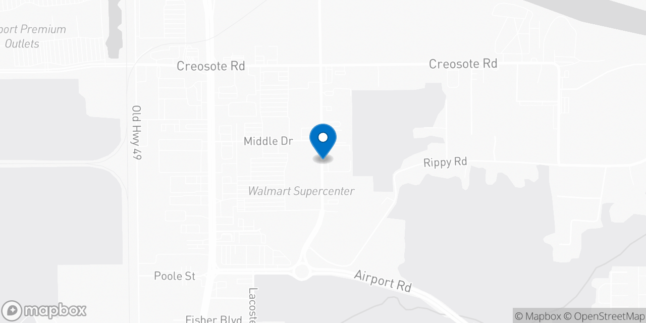 Map showing the location of the Social Security office in Gulfport, MS