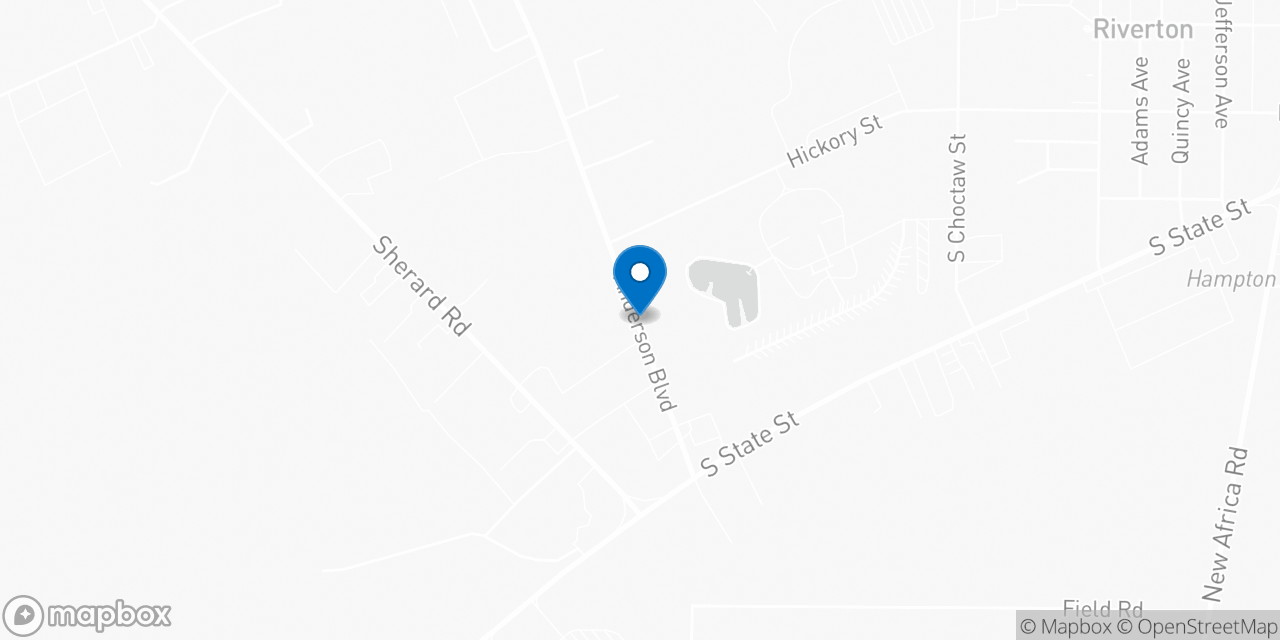 Map showing the location of the Social Security office in Clarksdale, MS