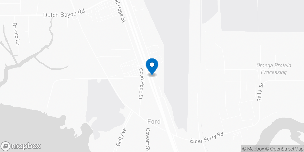 Map showing the location of the Social Security office in Moss Point, MS