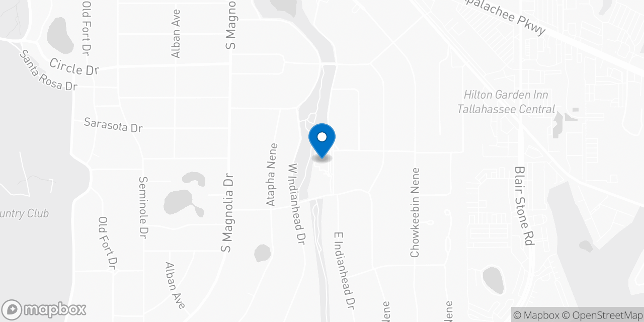 Map showing the location of the Social Security office in Tallahassee, FL