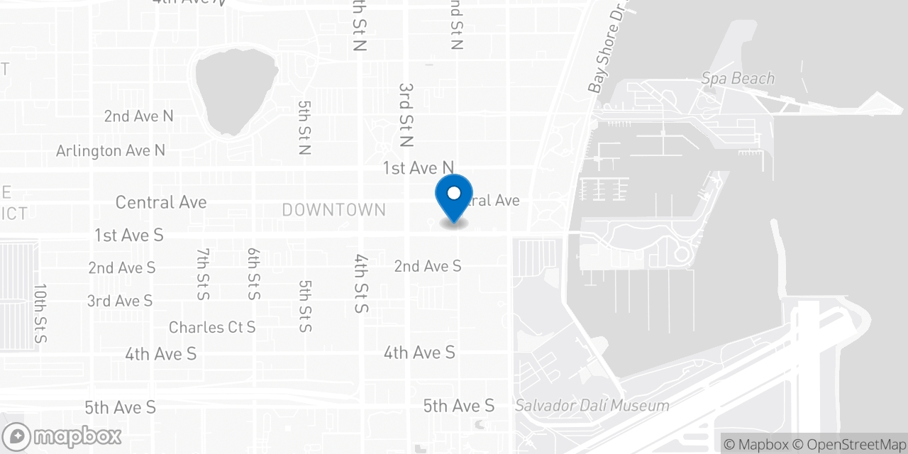 Map showing the location of the Social Security office in St Petersburg, FL