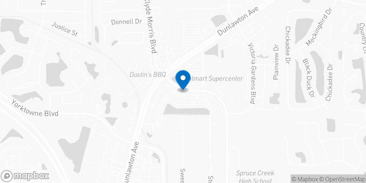 Map showing the location of the Social Security office in Port Orange, FL