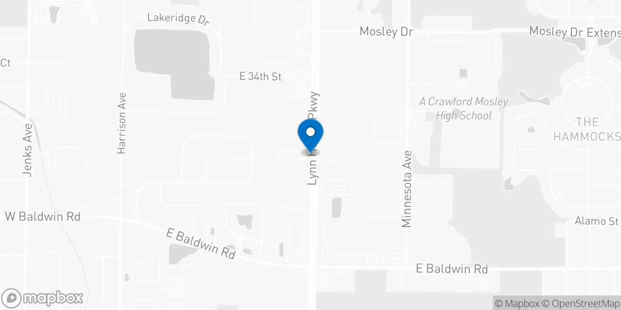 Map showing the location of the Social Security office in Panama City, FL