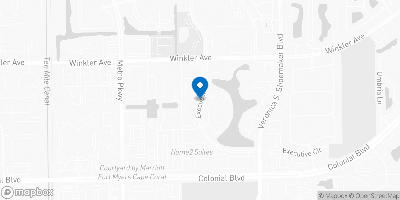 Map showing the location of the Social Security office in Fort Myers, FL