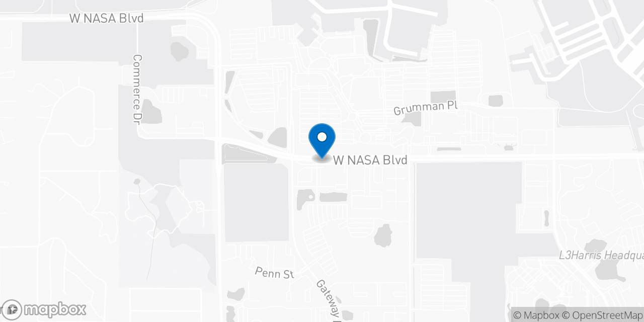 Map showing the location of the Social Security office in Melbourne, FL