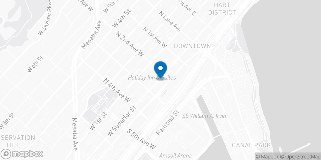 Map showing the location of the Social Security office in Duluth, MN