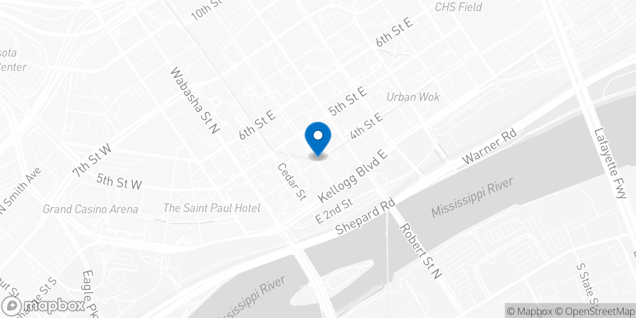 Map showing the location of the Social Security office in St Paul, MN