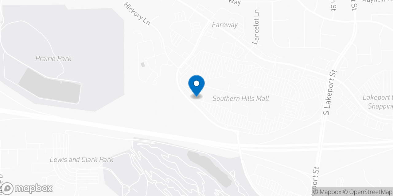 Map showing the location of the Social Security office in Sioux City, IA
