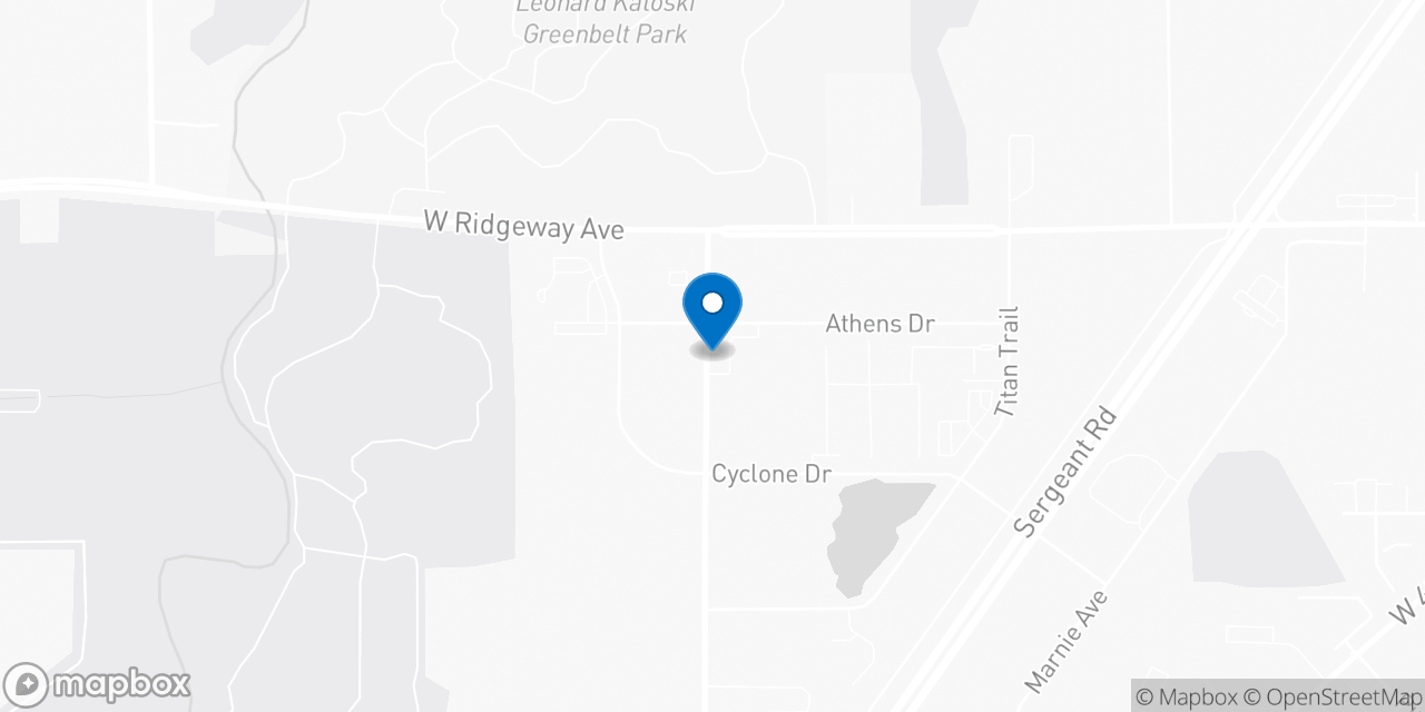 Map showing the location of the Social Security office in Waterloo, IA