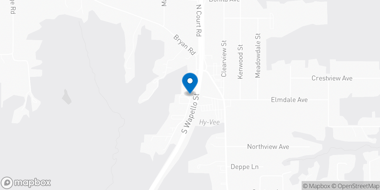 Map showing the location of the Social Security office in Ottumwa, IA
