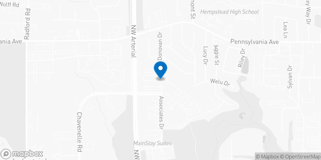 Map showing the location of the Social Security office in Dubuque, IA