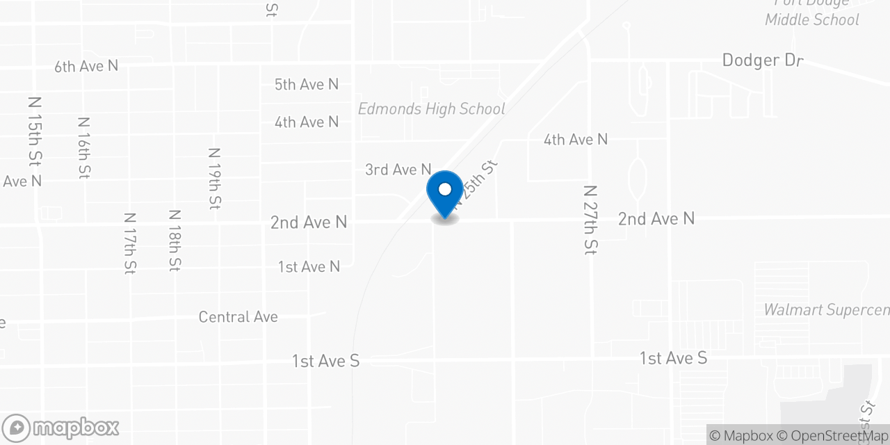 Map showing the location of the Social Security office in Fort Dodge, IA