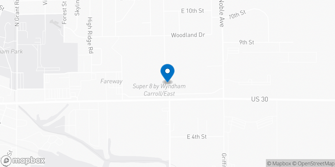 Map showing the location of the Social Security office in Carroll, IA