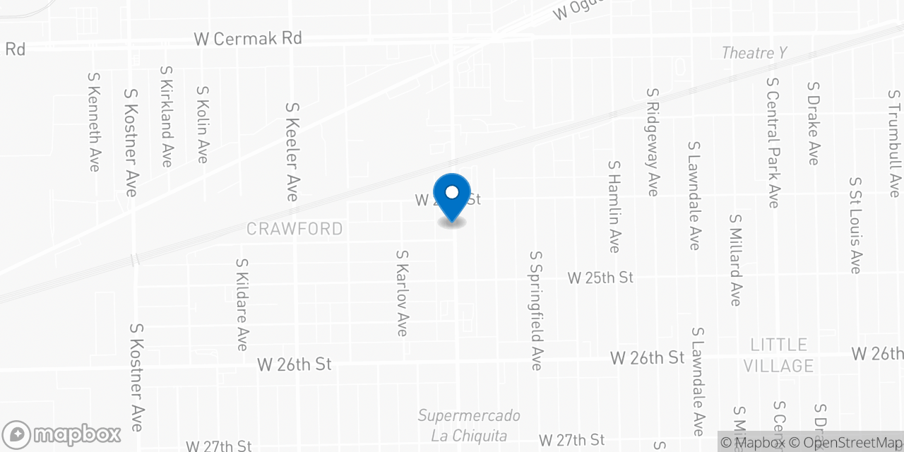 Map showing the location of the Social Security office in Chicago, IL