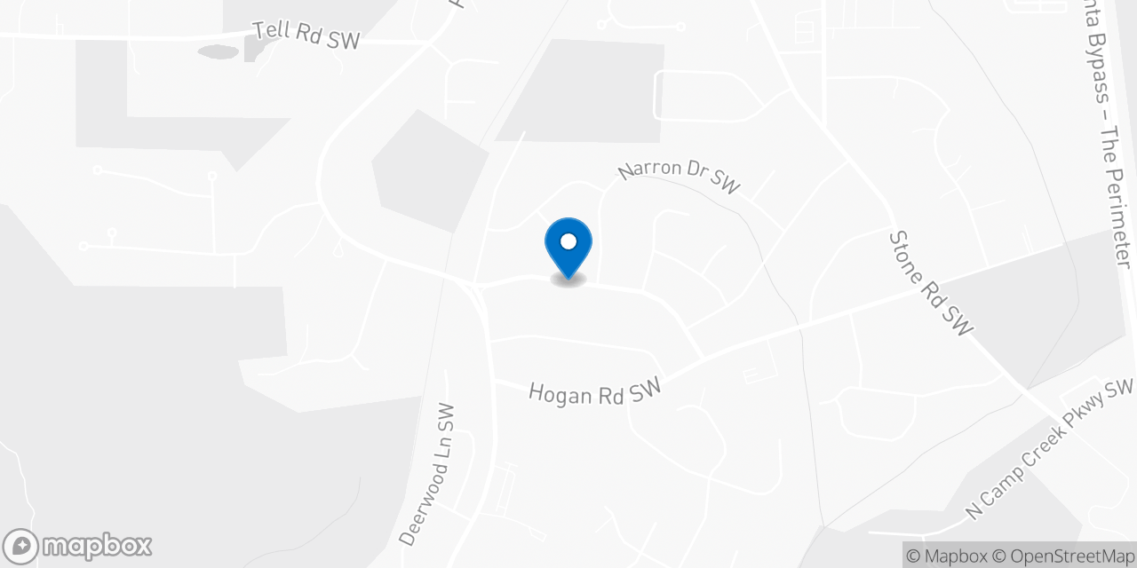 Map showing the location of the Social Security office in Atlanta, GA