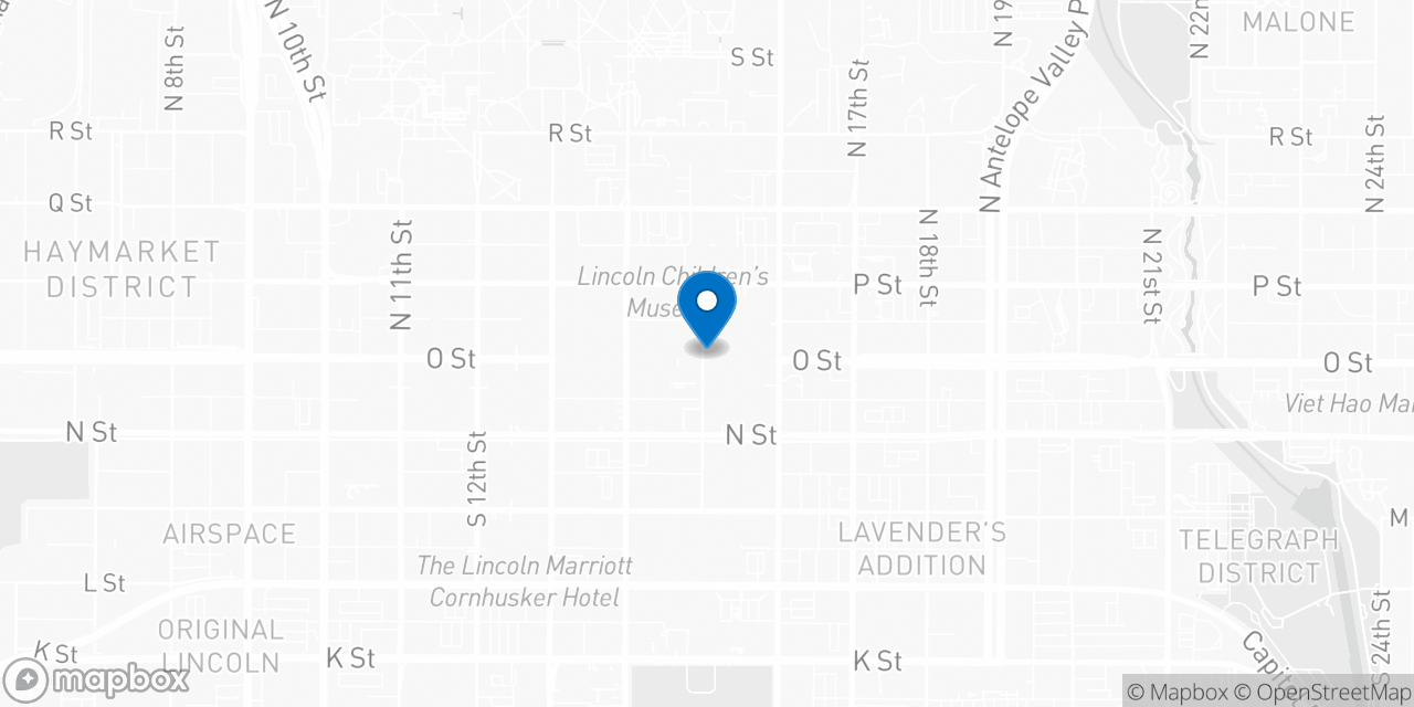 Map showing the location of the Social Security office in Lincoln, NE