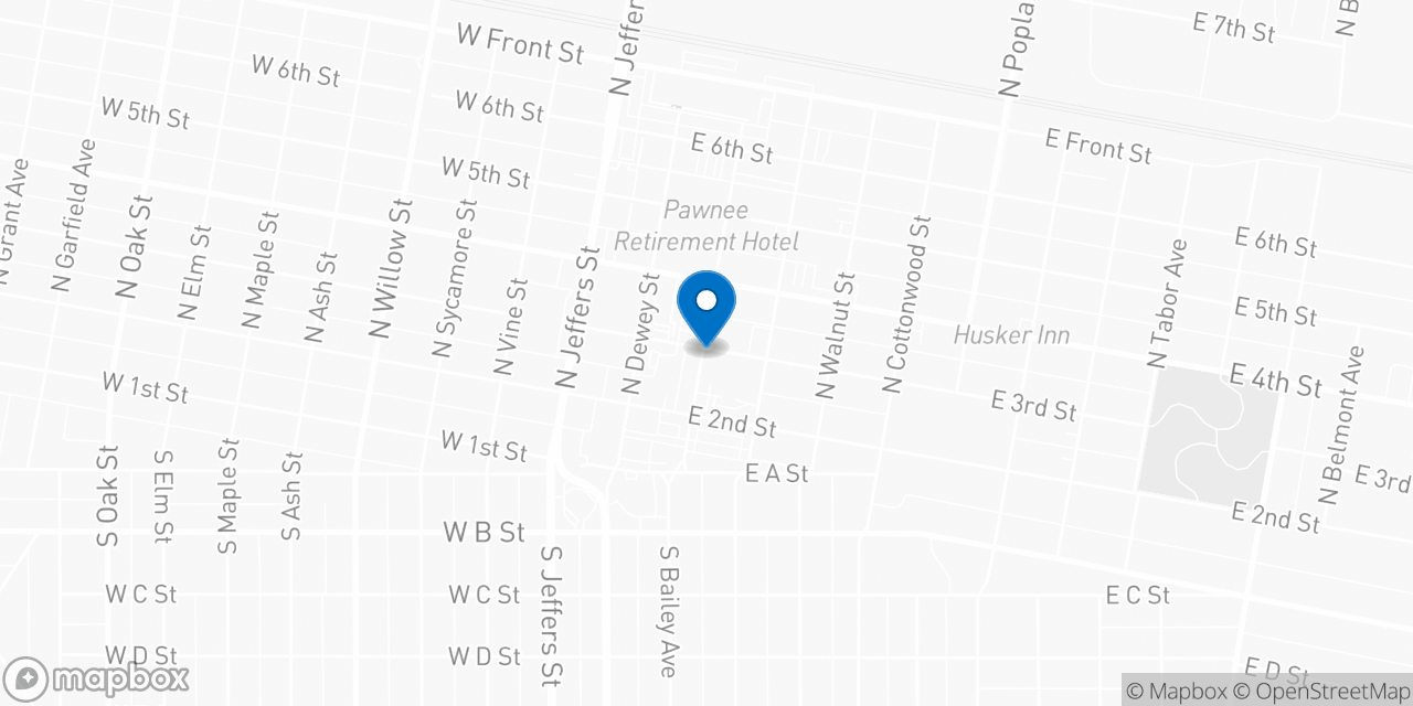Map showing the location of the Social Security office in North Platte, NE