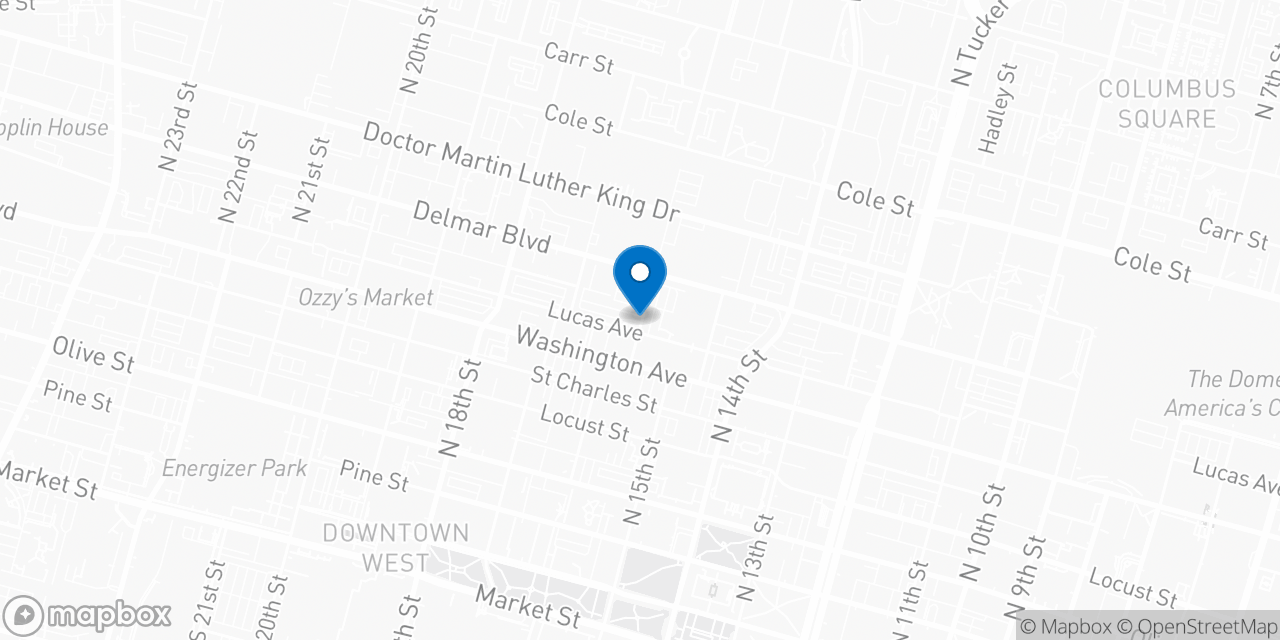 Map showing the location of the Social Security office in St Louis, MO