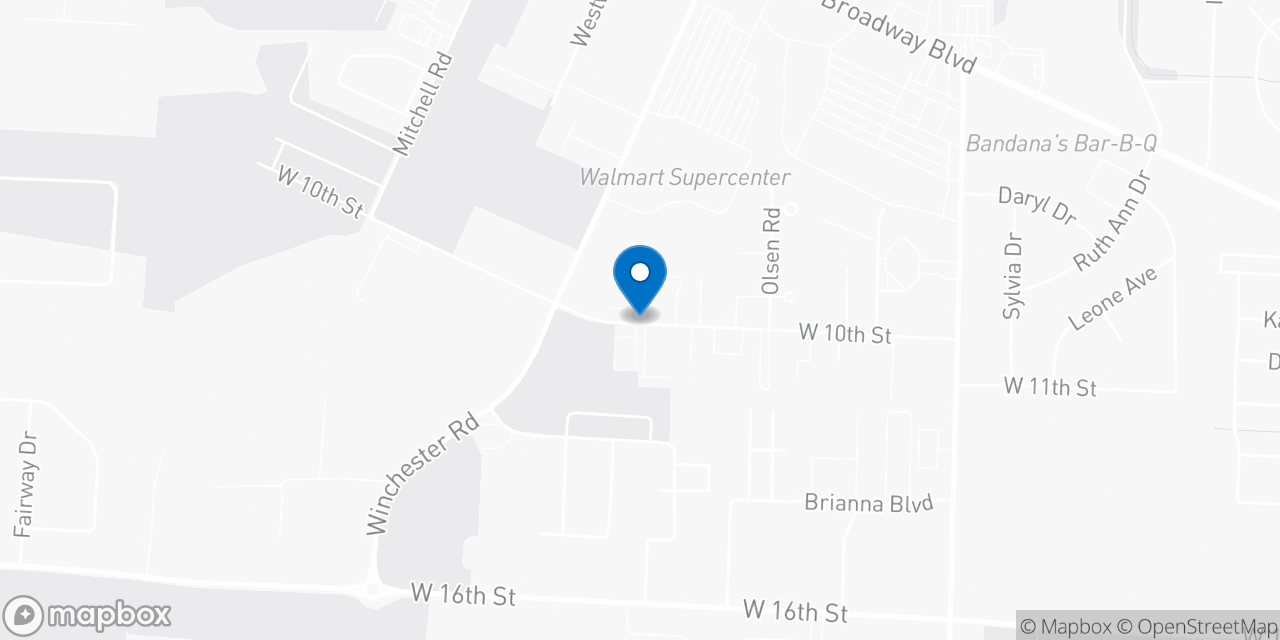 Map showing the location of the Social Security office in Sedalia, MO