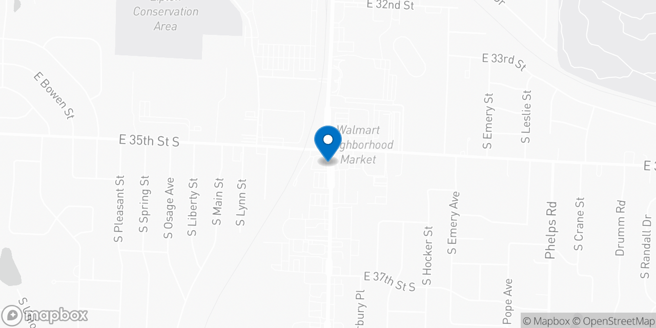 Map showing the location of the Social Security office in Independence, MO