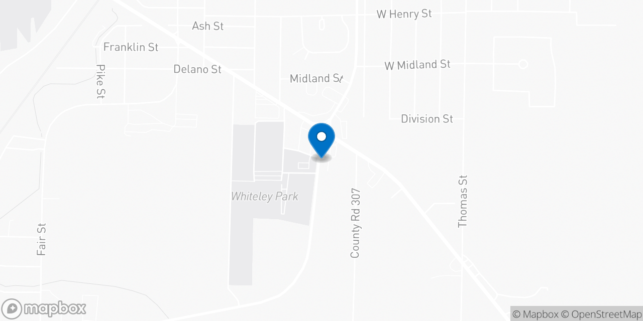 Map showing the location of the Social Security office in Poplar Bluff, MO