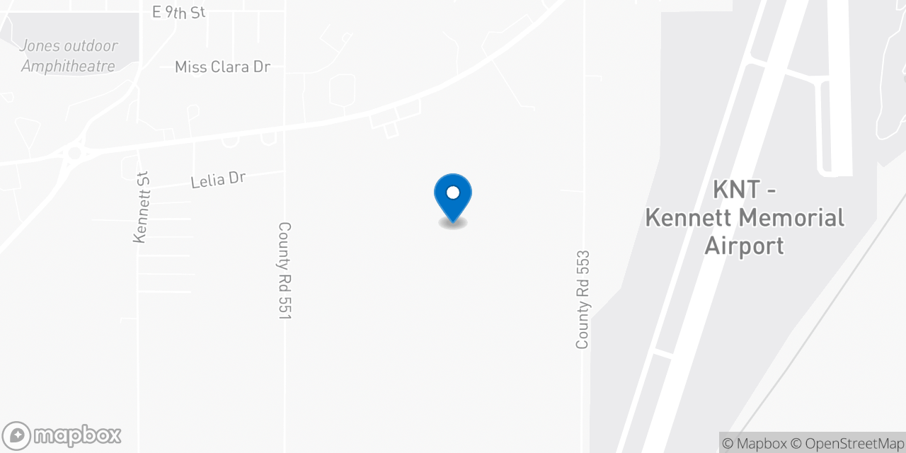 Map showing the location of the Social Security office in Kennett, MO