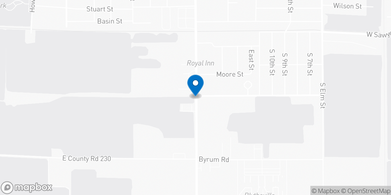 Map showing the location of the Social Security office in Blytheville, AR