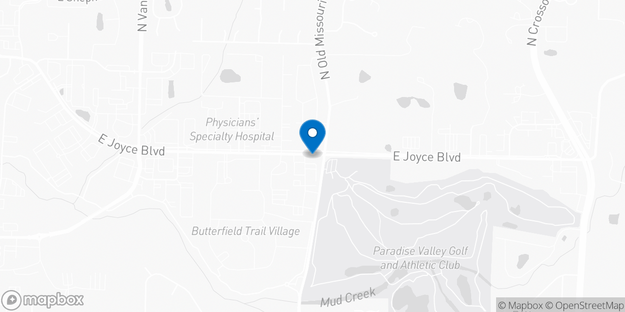 Map showing the location of the Social Security office in Fayetteville, AR