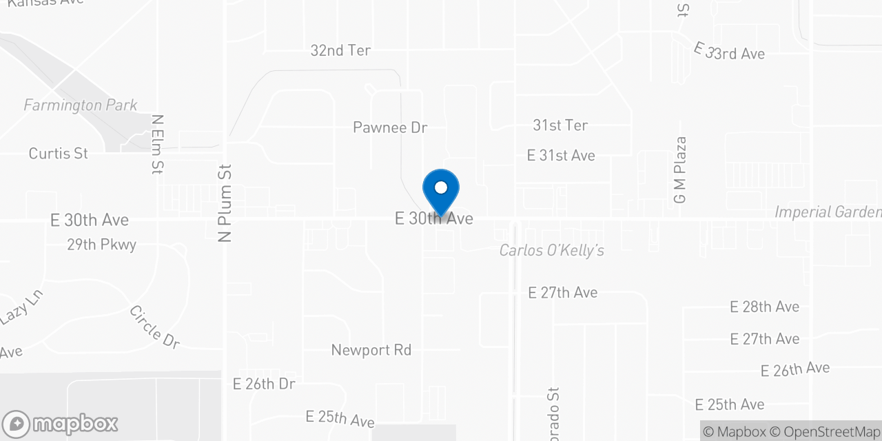 Map showing the location of the Social Security office in Hutchinson, KS