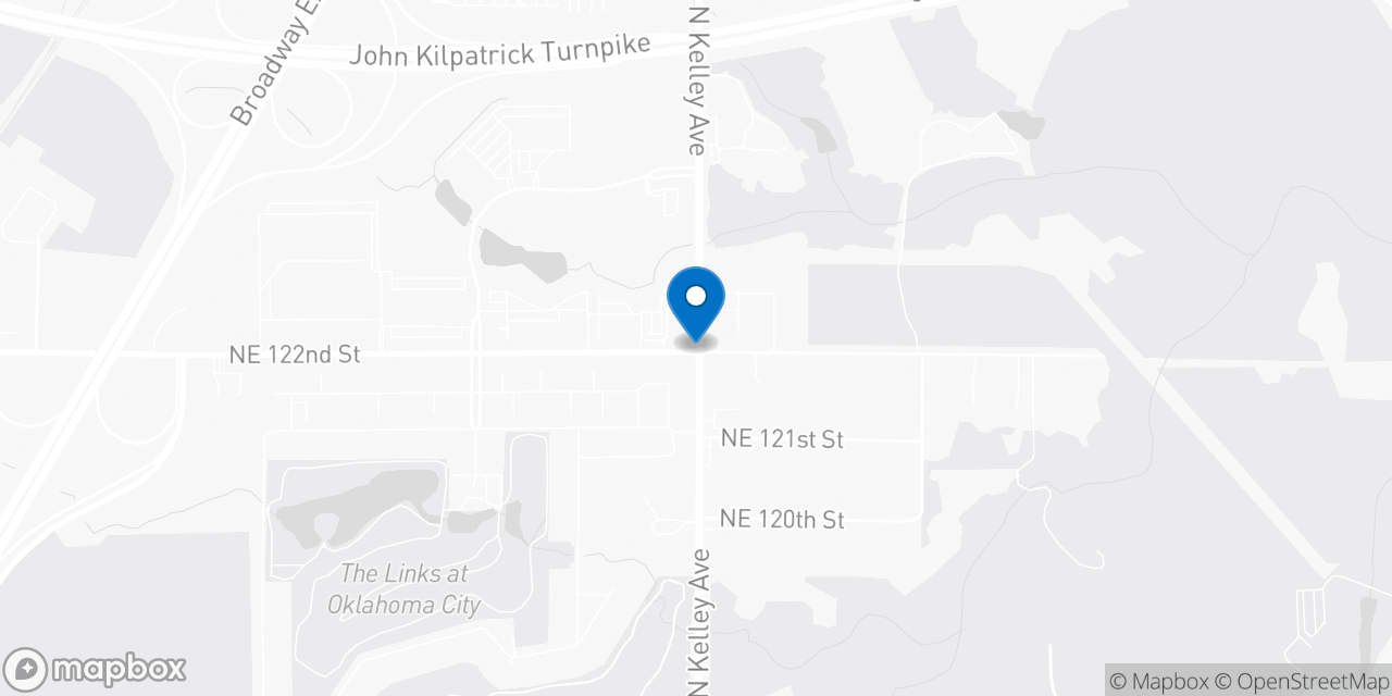 Map showing the location of the Social Security office in Oklahoma City, OK