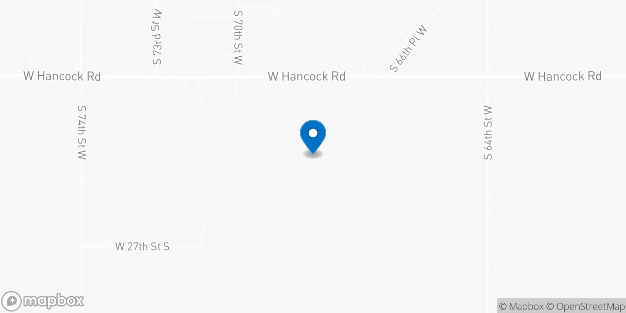 Map showing the location of the Social Security office in Muskogee, OK