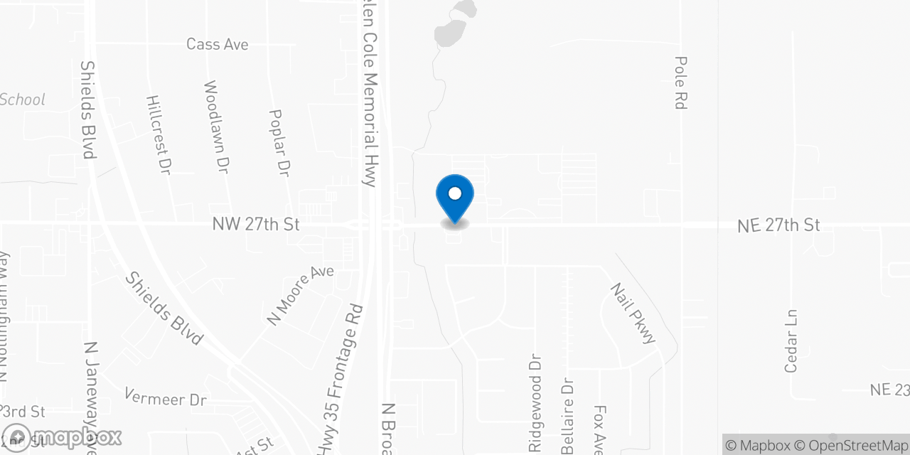 Map showing the location of the Social Security office in Moore, OK