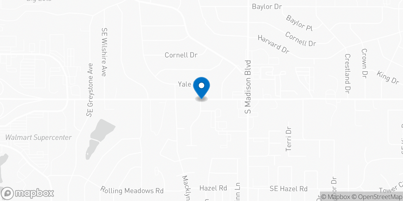 Map showing the location of the Social Security office in Bartlesville, OK