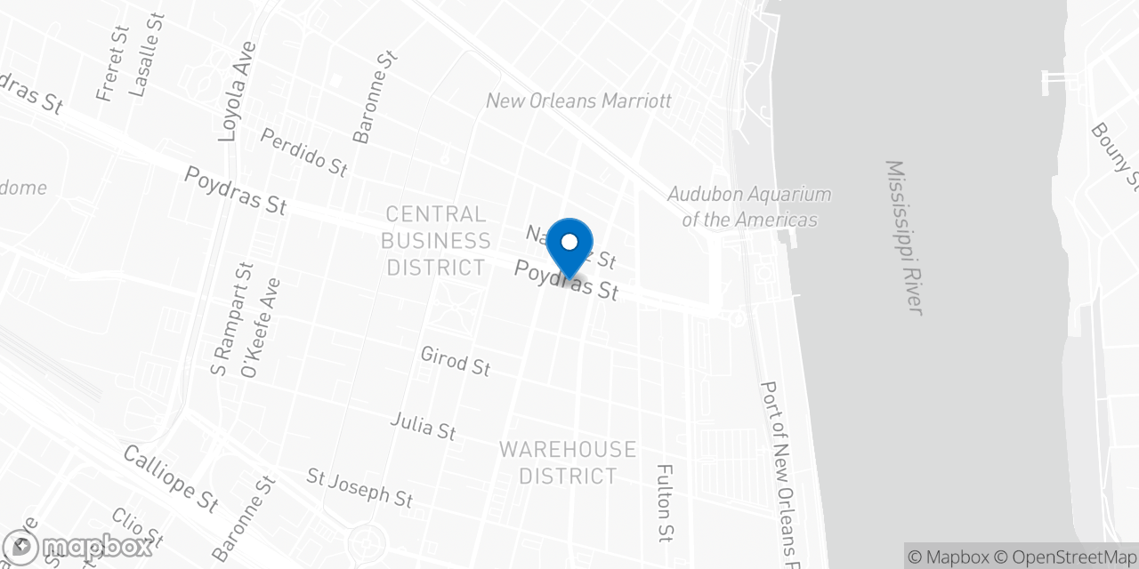 Map showing the location of the Social Security office in New Orleans, LA
