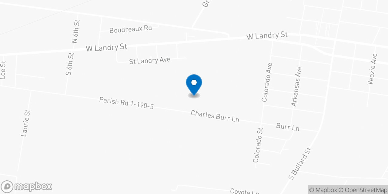Map showing the location of the Social Security office in Opelousas, LA
