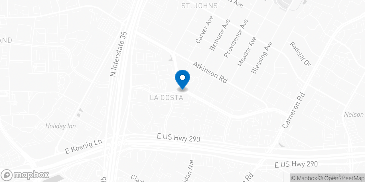 Map showing the location of the Social Security office in Austin, TX