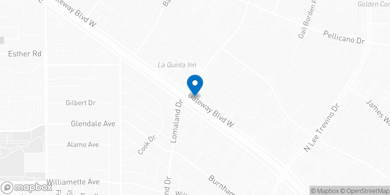 Map showing the location of the Social Security office in El Paso, TX