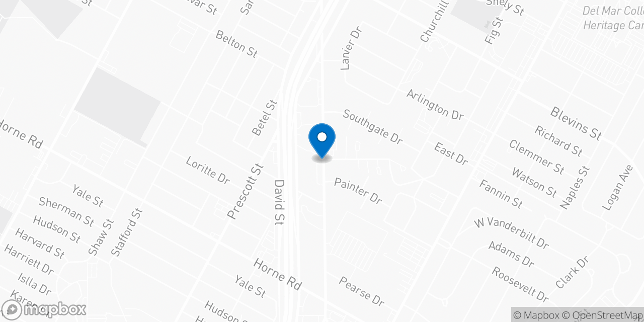 Map showing the location of the Social Security office in Corpus Christi, TX