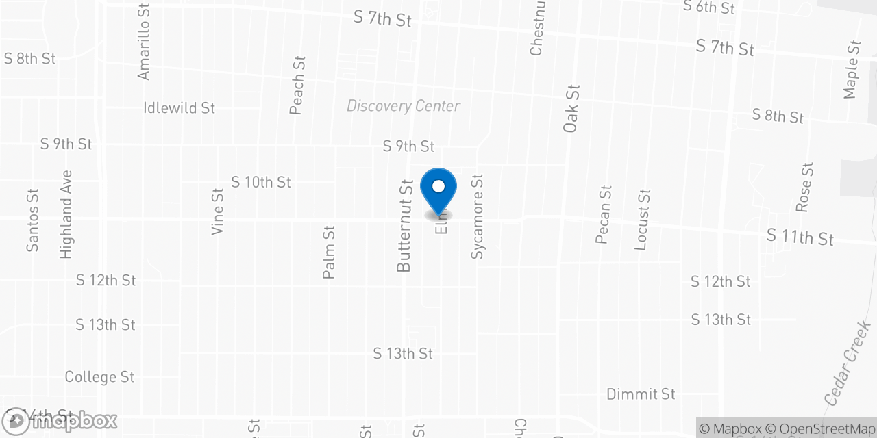 Map showing the location of the Social Security office in Abilene, TX