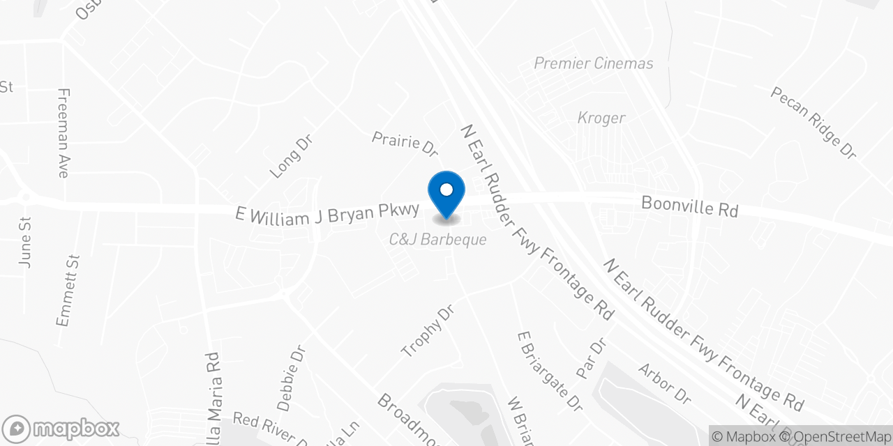 Map showing the location of the Social Security office in Bryan, TX