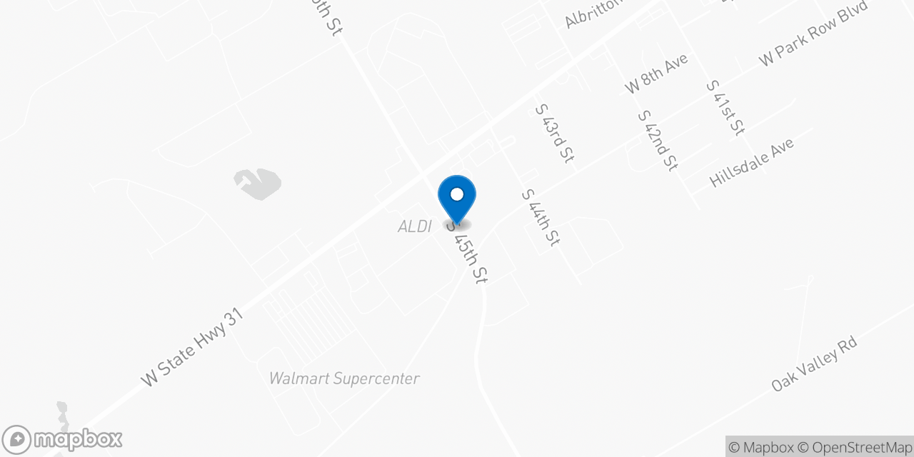 Map showing the location of the Social Security office in Corsicana, TX
