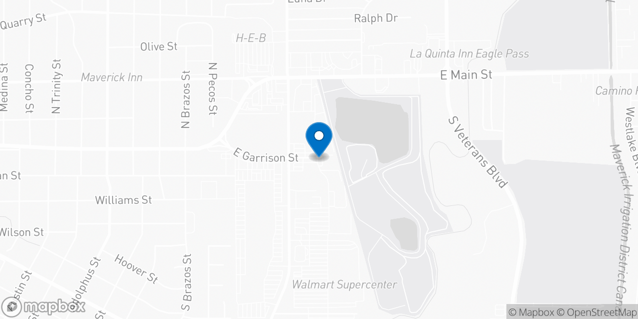 Map showing the location of the Social Security office in Eagle Pass, TX