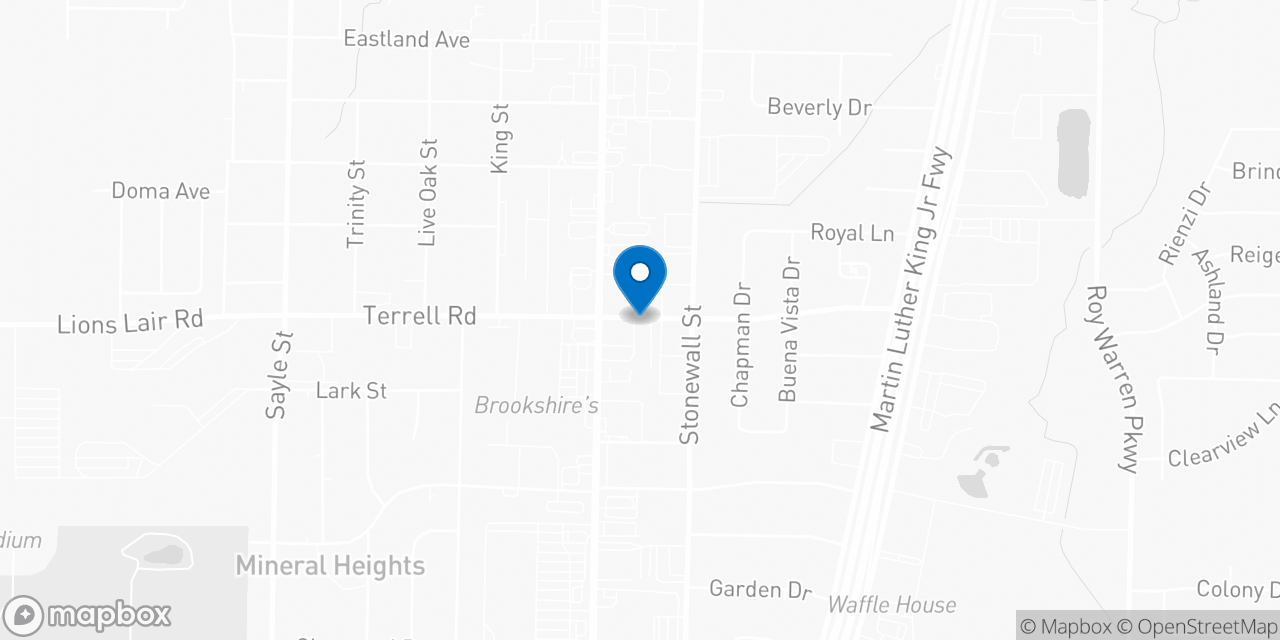 Map showing the location of the Social Security office in Greenville, TX