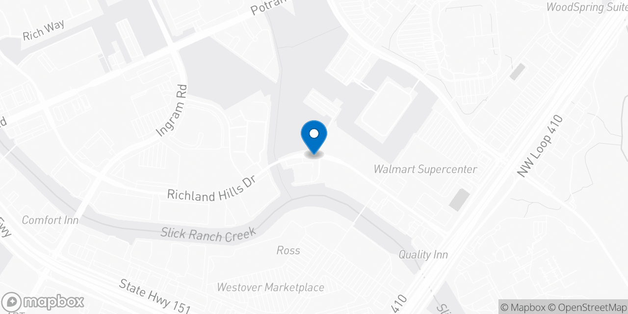Map showing the location of the Social Security office in San Antonio, TX
